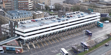 bus station aerial view
