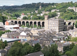 milnsbridge drone view