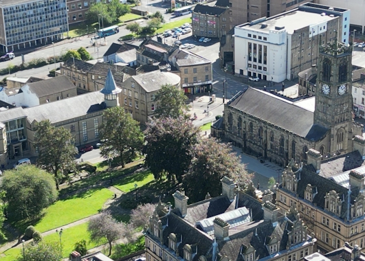 PARISH CHURCH HUDDERSFIELD AERIAL