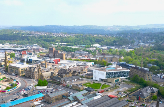 university dron view